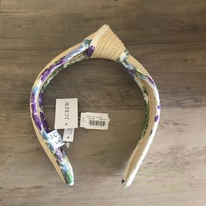 NWT J. Crew Liberty of London knot straw headband